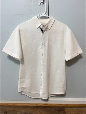 Original Penguin White Oxford Button Down Shirt XL Polished Luxury Staple